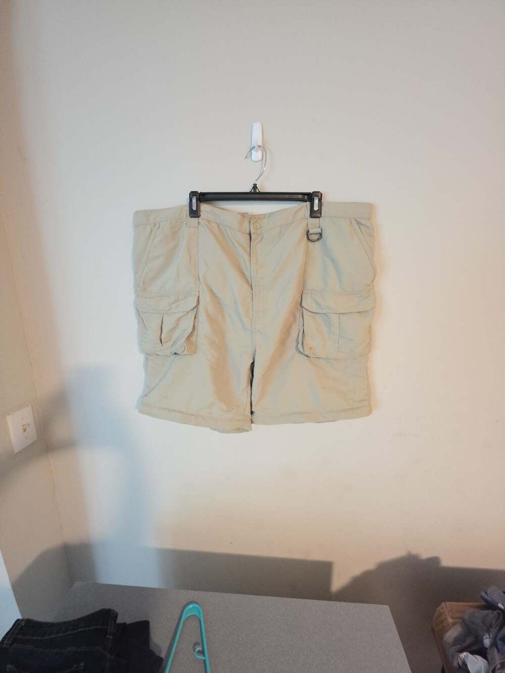 World Wide Sportsman Men's Nylon Cargo Fishing athletic ware Shorts Beige 2XL